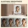 imageHasipu Vanity Mirror with Lights 12quot x 14quot LED Makeup Mirror Light up Mirror with Smart Touch 3 Color Modes and Brightness Adjustment 10X Magnifying Glass360 RotationWhite
