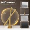 imageHasipu Vanity Mirror with Lights 12quot x 14quot LED Makeup Mirror Light up Mirror with Smart Touch 3 Color Modes and Brightness Adjustment 10X Magnifying Glass360 RotationGold