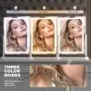 imageHasipu Vanity Mirror with Lights 12quot x 14quot LED Makeup Mirror Light up Mirror with Smart Touch 3 Color Modes and Brightness Adjustment 10X Magnifying Glass360 RotationWhite