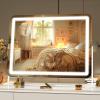 imageHasipu Vanity Mirror with Lights 12quot x 14quot LED Makeup Mirror Light up Mirror with Smart Touch 3 Color Modes and Brightness Adjustment 10X Magnifying Glass360 RotationWhite