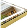 imageHasipu Vanity Mirror with Lights 12quot x 14quot LED Makeup Mirror Light up Mirror with Smart Touch 3 Color Modes and Brightness Adjustment 10X Magnifying Glass360 RotationGold
