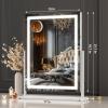 imageHasipu Vanity Mirror with Lights 12quot x 14quot LED Makeup Mirror Light up Mirror with Smart Touch 3 Color Modes and Brightness Adjustment 10X Magnifying Glass360 RotationWhite