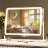 imageHasipu Vanity Mirror with Lights 12quot x 14quot LED Makeup Mirror Light up Mirror with Smart Touch 3 Color Modes and Brightness Adjustment 10X Magnifying Glass360 RotationWhite