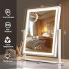 imageHasipu Vanity Mirror with Lights 12quot x 14quot LED Makeup Mirror Light up Mirror with Smart Touch 3 Color Modes and Brightness Adjustment 10X Magnifying Glass360 RotationWhite