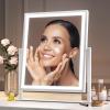 imageHasipu Vanity Mirror with Lights 12quot x 14quot LED Makeup Mirror Light up Mirror with Smart Touch 3 Color Modes and Brightness Adjustment 10X Magnifying Glass360 RotationWhite