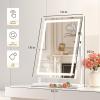 imageHasipu Vanity Mirror with Lights 12quot x 14quot LED Makeup Mirror Light up Mirror with Smart Touch 3 Color Modes and Brightness Adjustment 10X Magnifying Glass360 RotationWhite
