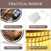 imageHasipu Vanity Mirror with Lights 236quot LED Large Makeup Mirror Lighted Makeup Mirror with Lights Smart Touch Control 3 Colors Dimmable Round Mirror 360Rotation WhiteWhite