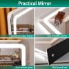 imageHasipu Vanity Mirror with Lights 242quot x 189quot LED Make up Mirror Light up Mirror with 10X Magnification and USB Charging Port Phone Holder Smart Touch 3 Colors Dimmable 360 Rotation BlackRound White