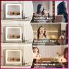 imageHasipu Vanity Mirror with Lights 242quot x 189quot LED Make up Mirror Light up Mirror with 10X Magnification and USB Charging Port Phone Holder Smart Touch 3 Colors Dimmable 360 Rotation BlackSquare Black