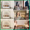 imageHasipu Vanity Mirror with Lights 242quot x 189quot LED Make up Mirror Light up Mirror with 10X Magnification and USB Charging Port Phone Holder Smart Touch 3 Colors Dimmable 360 Rotation BlackRound Black