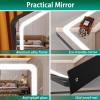 imageHasipu Vanity Mirror with Lights 242quot x 189quot LED Make up Mirror Light up Mirror with 10X Magnification and USB Charging Port Phone Holder Smart Touch 3 Colors Dimmable 360 Rotation BlackRound Black