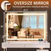 imageHasipu Vanity Mirror with Lights 315quot x 22quot LED Makeup Mirror Lighted Makeup Mirror with Dimmable 3 Modes Touch Screen Control Vanity Mirror Round BlackWhite