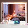 imageHasipu Vanity Mirror with Lights 315quot x 22quot LED Makeup Mirror Lighted Makeup Mirror with Dimmable 3 Modes Touch Screen Control Vanity Mirror Round BlackWhite