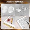 imageHasipu Vanity Mirror with Lights 315quot x 22quot LED Makeup Mirror Lighted Makeup Mirror with Dimmable 3 Modes Touch Screen Control Vanity Mirror Round BlackGold