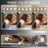 imageHasipu Vanity Mirror with Lights 32quot x 24quot Makeup Mirror Light up Mirror with 14 Dimmable LED Lights and 10X Magnification 3 Colors Modes Touch Control USB Charging Port White RoundBlack