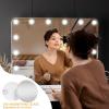 imageHasipu Vanity Mirror with Lights 32quot x 24quot Makeup Mirror Light up Mirror with 14 Dimmable LED Lights and 10X Magnification 3 Colors Modes Touch Control USB Charging Port White RoundRound White