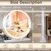 imageHasipu Vanity Mirror with Lights and Bluetooth 28quot LED Makeup Mirror Lighted Makeup Mirror with Lights Smart Touch Control 3 Colors Dimmable Round Mirror 360Rotation WhiteWhite