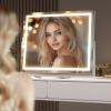 imageHasipu Vanity Mirror with Lights and Bluetooth Speaker 169quot x 134quot LED Makeup Mirror Light up Mirror with 10X Magnification Smart Touch 3 Colors Dimmable Brightness Adjustment White169L x 134W