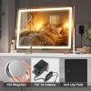 imageHasipu Vanity Mirror with Lights and Bluetooth Speaker 169quot x 134quot LED Makeup Mirror Light up Mirror with 10X Magnification Smart Touch 3 Colors Dimmable Brightness Adjustment White177L x 126W