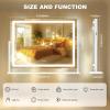 imageHasipu Vanity Mirror with Lights and Bluetooth Speaker 169quot x 134quot LED Makeup Mirror Light up Mirror with 10X Magnification Smart Touch 3 Colors Dimmable Brightness Adjustment White343L x 252W
