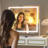 imageHasipu Vanity Mirror with Lights and Bluetooth Speaker 169quot x 134quot LED Makeup Mirror Light up Mirror with 10X Magnification Smart Touch 3 Colors Dimmable Brightness Adjustment White24L x 20W