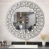 imageHasipu Wall Mirrors Decorative32 Round Mirror Wall DecorWall Mirrors for Living Room