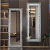 imageFullLength Mirror 6319 with Lights and Crystal Crush Diamond Wall Mounted Hanging Mirror Leaning for Living Room Bedroom