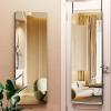 imageHasipu Door Mirror Full Length 51 x 16 Inch Full Body Wall Mirror Over The Door Hanging Mirror for Bedroom Living Room CloakroomBlack