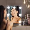 imageHasipu Vanity Mirror with Lights 10quot x 12quot Hollywood Mirror Makeup Mirror with 7 Dimmable Bulbs Smart Touch 3 Colors Dimmable 360 Rotation White