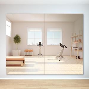 imageHasipu Home Gym Workout Mirror 48quot L x 30quot W2pcs Large Full Length Mounted Full Body Frameless Mirror for Workout Yoga Garage Bedroom Dance