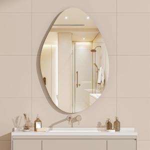 imageHasipu Irregular Wall Mirror  36quotx24quot Irregular Abstract Mirror for Wall Asymmetrica Wall Mirrors Decorative Modern for Living Room BathroomBedroomHallway36L x 24W