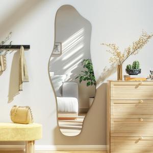 imageHasipu Irregular Wall Mirror  36quotx24quot Irregular Abstract Mirror for Wall Asymmetrica Wall Mirrors Decorative Modern for Living Room BathroomBedroomHallway55L x 20W