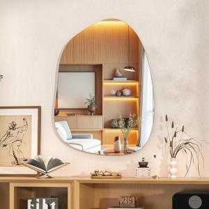 imageHasipu Irregular Wall Mirror  36quotx24quot Irregular Abstract Mirror for Wall Asymmetrica Wall Mirrors Decorative Modern for Living Room BathroomBedroomHallway27L x 20W