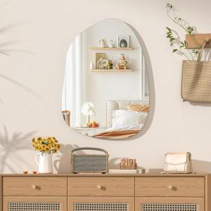 imageHasipu Irregular Wall Mirror  36quotx24quot Irregular Abstract Mirror for Wall Asymmetrica Wall Mirrors Decorative Modern for Living Room BathroomBedroomHallway25L x 19W