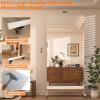 imageHasipu Home Gym Mirror 360 Swivel on Wheels 67quot x 40quot Extra Large Full Body Rolling and Tempered Glass Easy to Move Full Length Mirror for Yoga Studio Bedroom Dancing Studio WhiteWhite