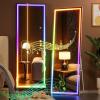 imageHasipu 56quotx16quot LED RGB Bluetooth Full Length Mirror with Lights Full Body Mirror with Stand Wall Mount ampamp Free Standing Floor Mirror for Bedroom Living Room Cloakroom 7 Color ampamp Brightness Adjustable56x16