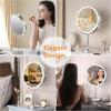 imageHasipu 10 LED Makeup Mirror with 7X Magnification  Rechargeable Vanity Mirror 3 Color Modes Touch Control 360 Rotation amp Adjustable HeightAntique Silver