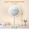 imageHasipu 10 LED Makeup Mirror with 7X Magnification  Rechargeable Vanity Mirror 3 Color Modes Touch Control 360 Rotation amp Adjustable HeightAntique Silver