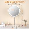imageHasipu 10 LED Makeup Mirror with 7X Magnification  Rechargeable Vanity Mirror 3 Color Modes Touch Control 360 Rotation amp Adjustable HeightNickel