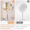 imageHasipu 10 LED Makeup Mirror with 7X Magnification  Rechargeable Vanity Mirror 3 Color Modes Touch Control 360 Rotation amp Adjustable HeightNickel