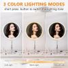 imageHasipu 10 LED Makeup Mirror with 7X Magnification  Rechargeable Vanity Mirror 3 Color Modes Touch Control 360 Rotation amp Adjustable HeightNickel