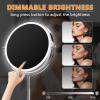imageHasipu 10 LED Makeup Mirror with 7X Magnification  Rechargeable Vanity Mirror 3 Color Modes Touch Control 360 Rotation amp Adjustable HeightNickel