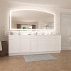 imageHasipu 72 x 36 Arch LED Bathroom Mirror Frontlit WallMounted Vanity Mirror with Lights Defogging Smart Touch Dimmable 3 Color Modes Safety Shatterproof Glass Coating40L x 84W
