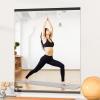 imageHasipu Home Gym Mirror 55 L x 21 W  2PCS Large Full Body Mirror for Yoga WallMounted Mirrors for Fitness Garage Dance Studio 016in Tempered Glass FramelessBlack