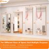 imageHasipu Home Gym Mirror 55 L x 21 W  2PCS Large Full Body Mirror for Yoga WallMounted Mirrors for Fitness Garage Dance Studio 016in Tempered Glass FramelessSilver