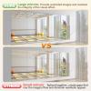 imageHasipu Home Gym Mirror 55 L x 21 W  2PCS Large Full Body Mirror for Yoga WallMounted Mirrors for Fitness Garage Dance Studio 016in Tempered Glass FramelessSilver
