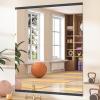 imageHasipu Home Gym Mirror 55 L x 21 W  2PCS Large Full Body Mirror for Yoga WallMounted Mirrors for Fitness Garage Dance Studio 016in Tempered Glass FramelessBlack