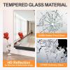 imageHasipu Home Gym Mirror 55 L x 21 W  2PCS Large Full Body Mirror for Yoga WallMounted Mirrors for Fitness Garage Dance Studio 016in Tempered Glass FramelessBlack