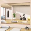 imageHasipu Home Gym Mirror 55 L x 21 W  2PCS Large Full Body Mirror for Yoga WallMounted Mirrors for Fitness Garage Dance Studio 016in Tempered Glass FramelessLight Walnut