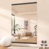 imageHasipu Home Gym Mirror 55 L x 21 W  2PCS Large Full Body Mirror for Yoga WallMounted Mirrors for Fitness Garage Dance Studio 016in Tempered Glass FramelessBlack